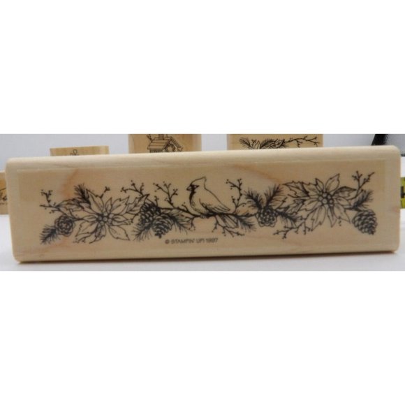 Stamps Set Nature's Christmas Stampin' Up! Set of 7 with box © 1997 - Picture 6 of 16